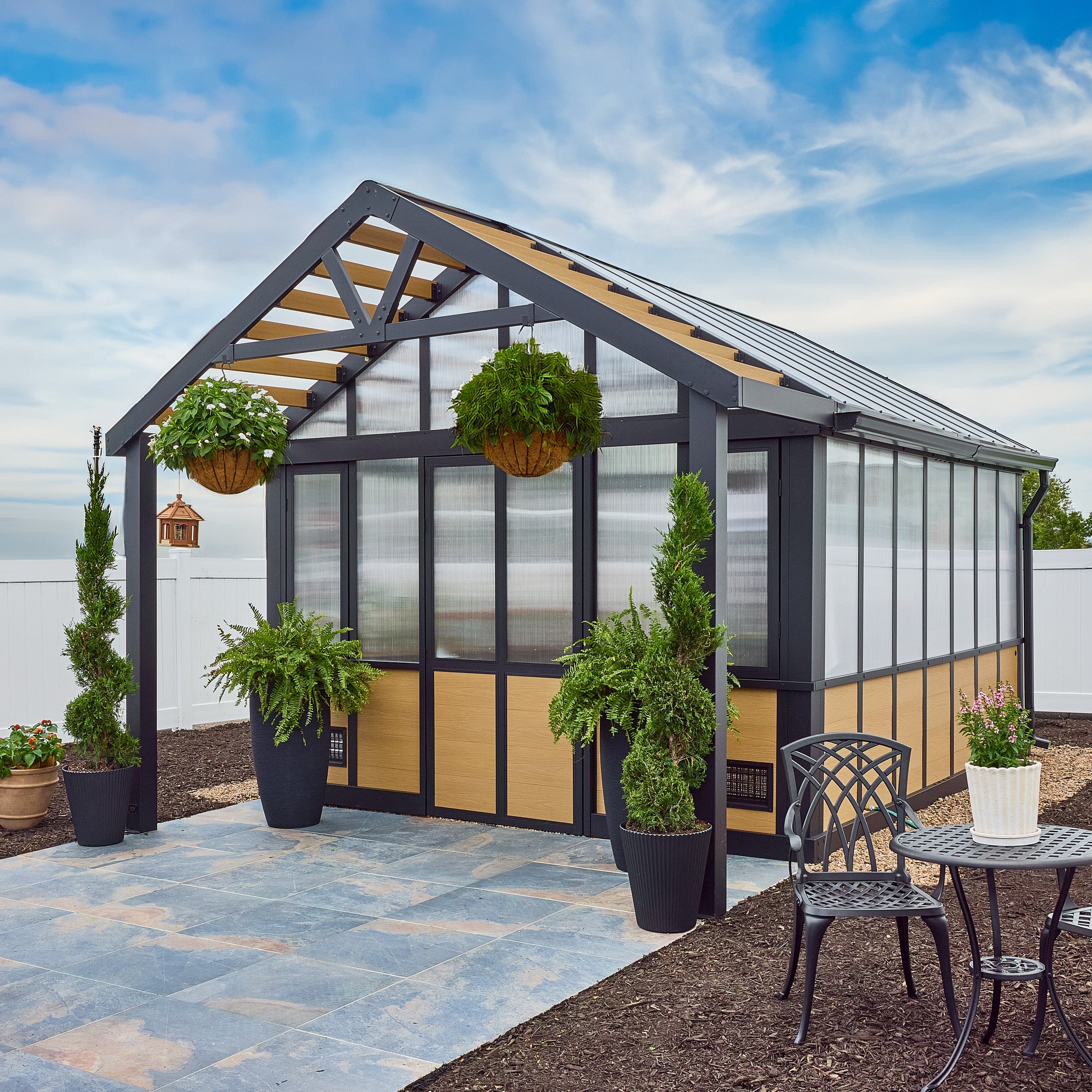 14 X 12 Larkspur Metal Greenhouse