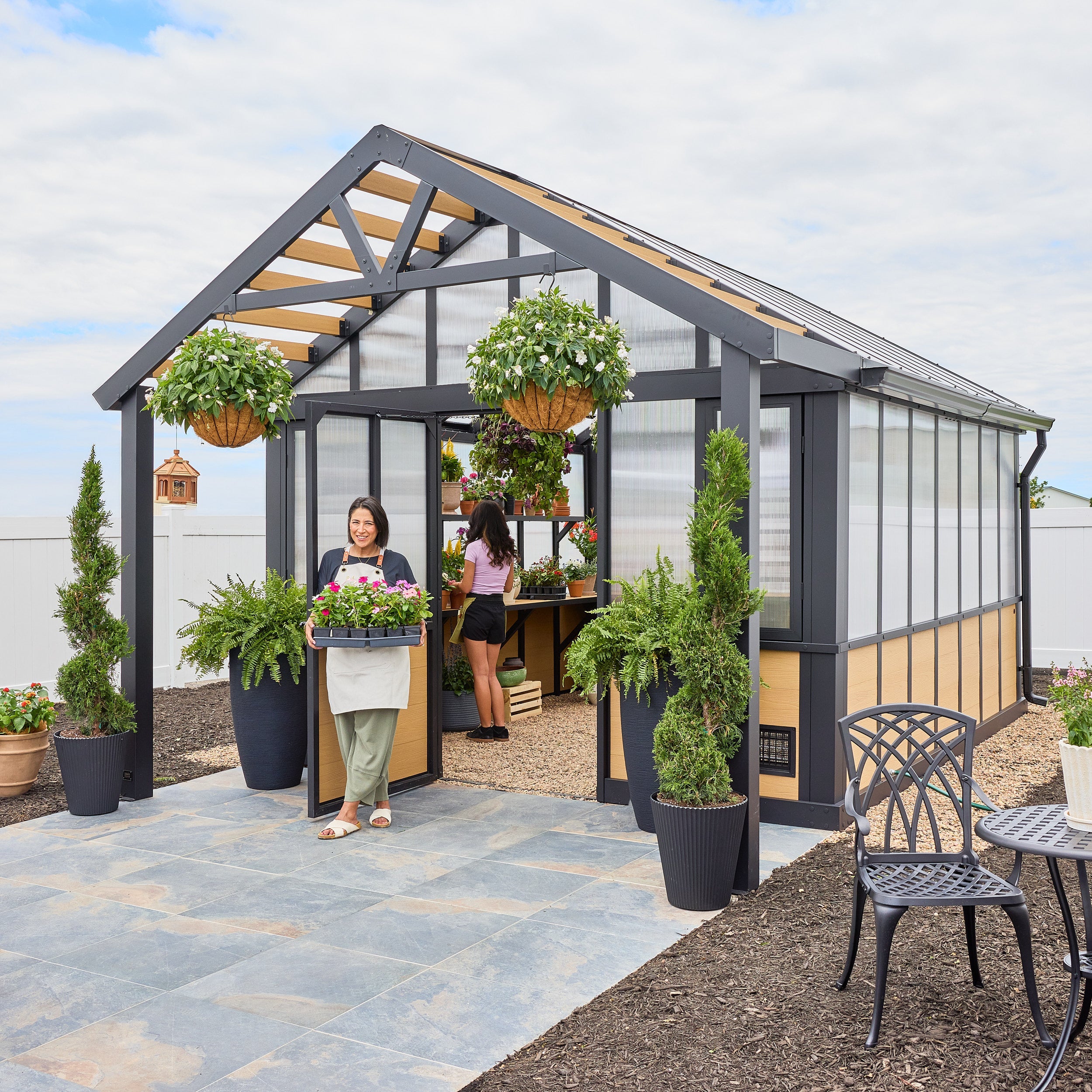 14 X 12 Larkspur Metal Greenhouse