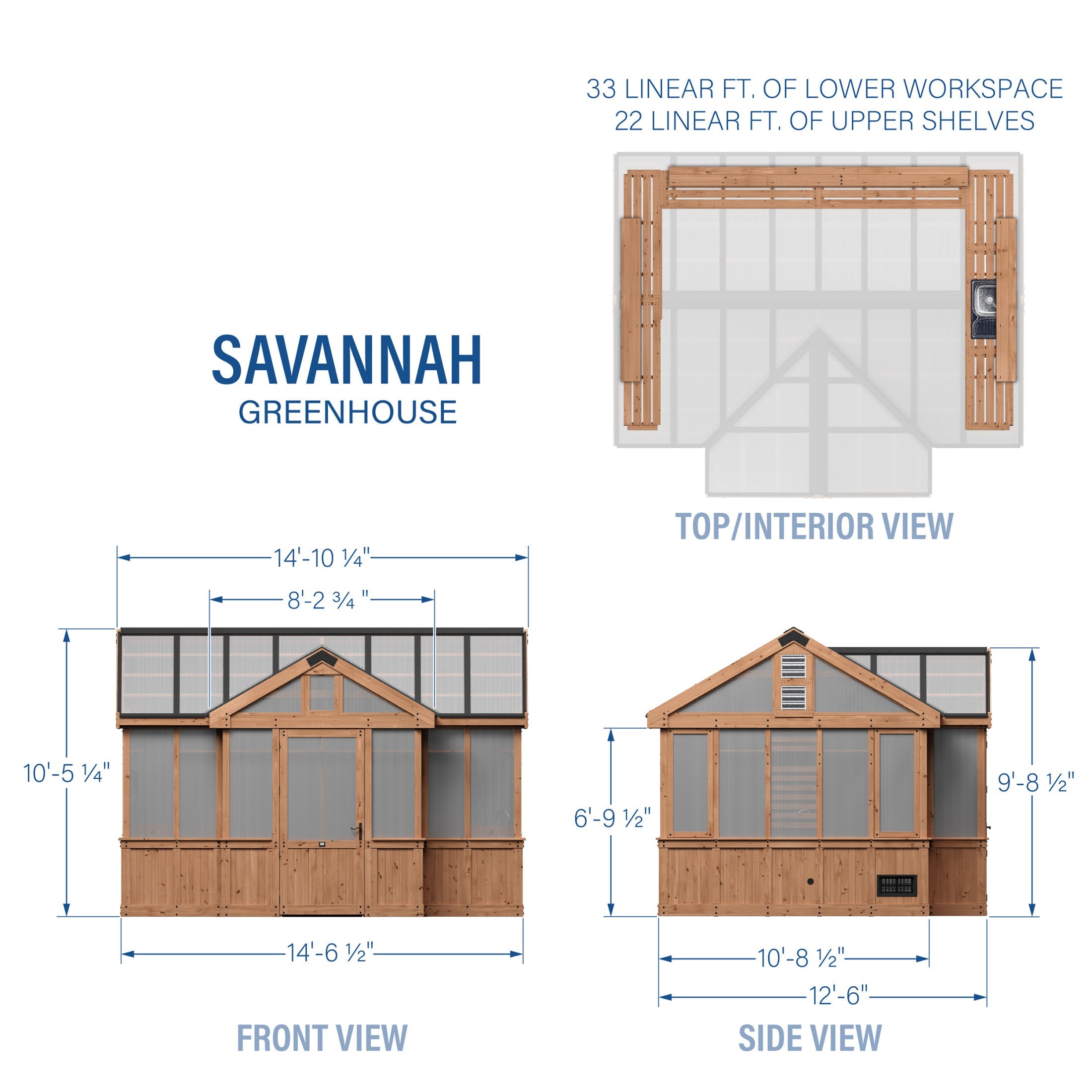 14.5x12 Savannah Greenhouse